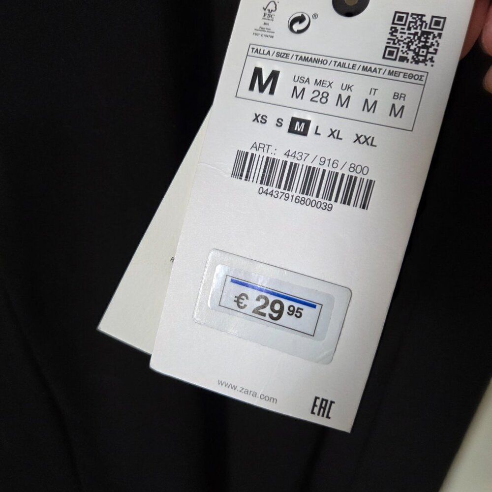 NWT ZARA LITTLE BLACK DRESS STRAPPY BACK SIZE M - Picture 12 of 16